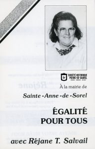 Pamphlet électoral de Réjane Salvail