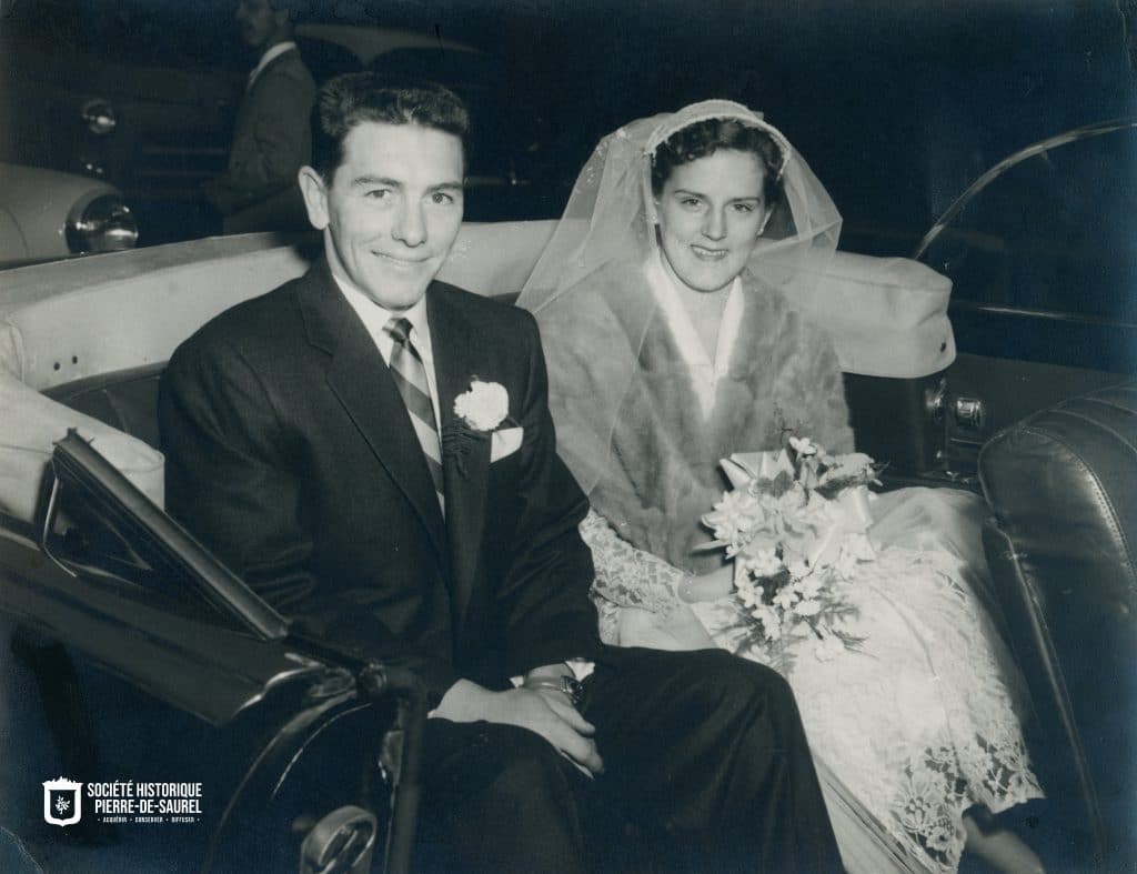 Mariage de Réjane Thibodeau et de Réjean Salvail en 1954.